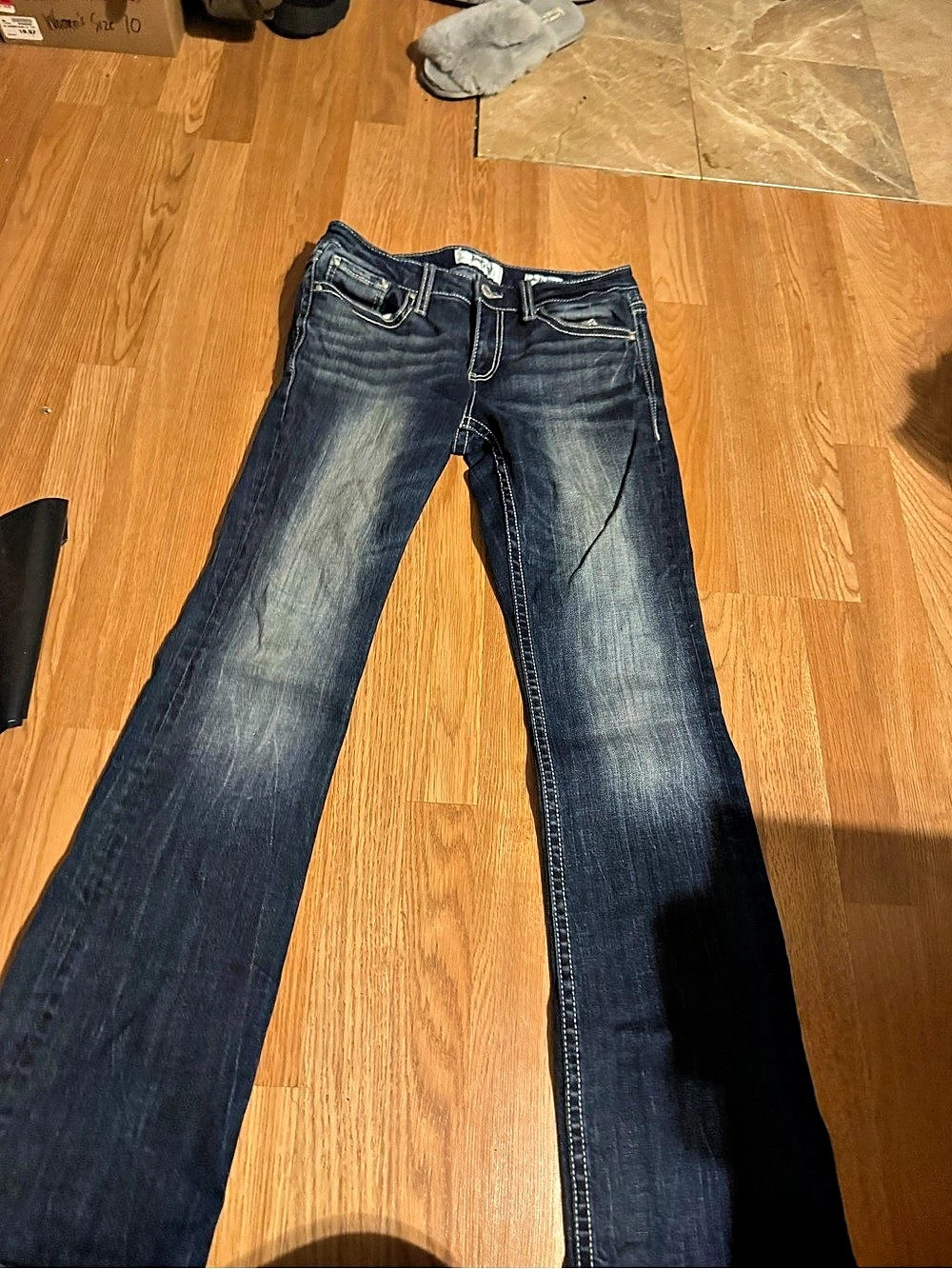 Daytrip Distressed bootcut Jeans Size 27L with 33 inseam